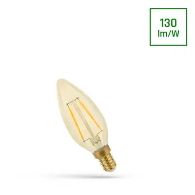 LED CANDLE C35 E-14 230V 2W COG Teplá bílá RETROSHINE SPECTRUM