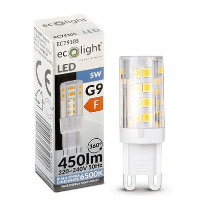 LED žárovka - G9 - 5W - studená bílá