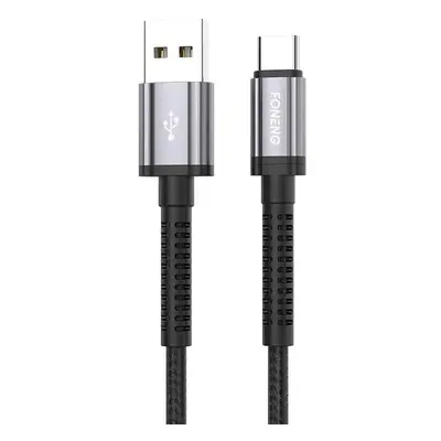 Kabel USB na USB-C Foneng X83, 2,1 A, 1 m (černý)