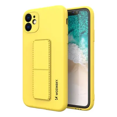 Wozinsky Kickstand Case silikonové pouzdro se stojánkem iPhone 12 Pro žluté