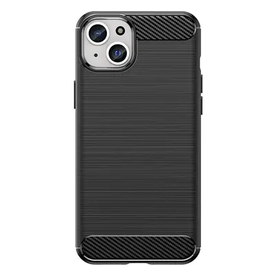 Flexibilní pouzdro s karbonovým vzorem pro iPhone 15 Plus Carbon Case - černé