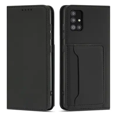 Magnetové pouzdro na karty pro Xiaomi Redmi Note 11 peněženka pouzdro na karty černé