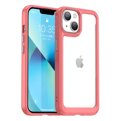 Outer Space Case Pevné pouzdro pro iPhone 14 Plus s gelovým rámečkem červené