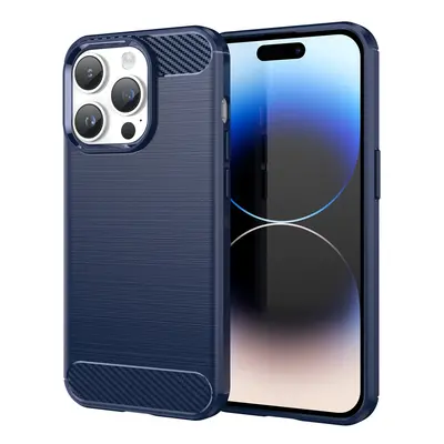 Carbon Case iPhone 14 Pro flexibilní gelové zadní pouzdro modré