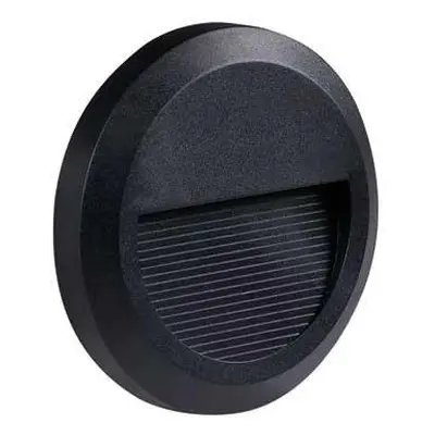 Svítidlo fasádní LED Step Light Round Black 2W, 230V Teplá bílá