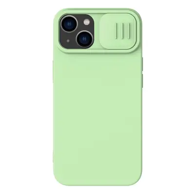 Nillkin CamShield Silky Silicone Case Pouzdro na iPhone 14 Plus s krytem fotoaparátu zelené