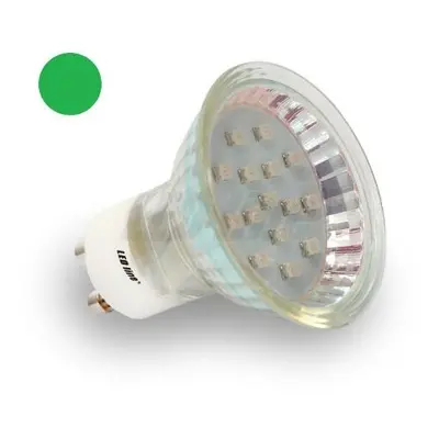 LED žárovka 1W 8xSMD2835 GU10 80lm ZELENÁ