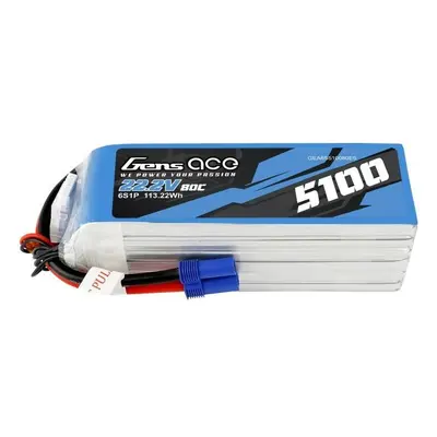 Baterie GensAce 5100mAh 22,2V 80C 6S1P EC5