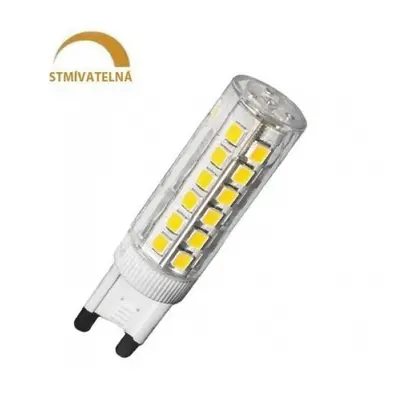 LED žárovka 6W 72xSMD2835 G9 550lm CCD Teplá STMÍVATELNÁ