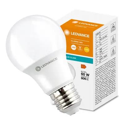 LED žárovka E27 A60 8,5W = 60W 806lm 2700K Teplá 360° LEDVANCE