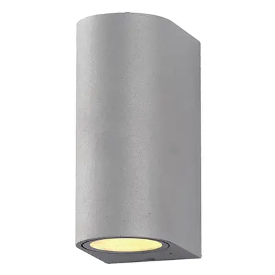 WALL LAMP ALUMINIUM SILVER BODY 2xGU10 SOCKET