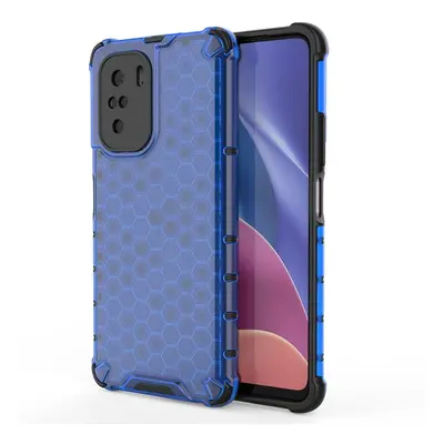 Pancéřové pouzdro Honeycomb s gelovým rámem Xiaomi Redmi K40 Pro+ / K40 Pro / K40 / Poco F3 modr