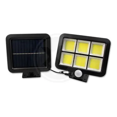 Solární LED reflektor PIR 4W 6xCOB 250lm ULTRA SLIM STUDENÁ