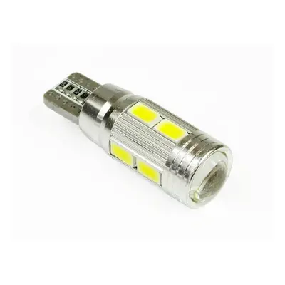 Auto LED žárovka W5W T10 10 SMD 5630 CAN BUS s čočkou