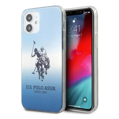 Pouzdro U.S. Polo Assn. Gradient Pattern Collection pro iPhone 12 mini - modré