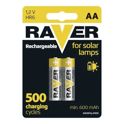 Nabíjecí baterie do solárních lamp RAVER SOLAR AA (HR6) 600 mAh - 2 ks