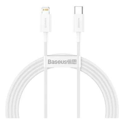 Kabel USB-C na Lightning Baseus Superior Series, 20W, PD, 1,5 m (bílý)