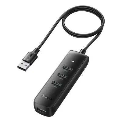 Adaptér 4 v 1 UGREEN CM416 USB na 4x USB hub 0,25 m (černý)