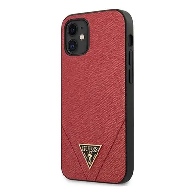 Pouzdro Guess Saffiano pro iPhone 12 mini - Saffiano červená