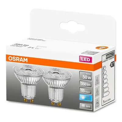 2x LED žárovka LED GU10 4,3W = 50W 350lm 4000K Neutrální 36° OSRAM STAR