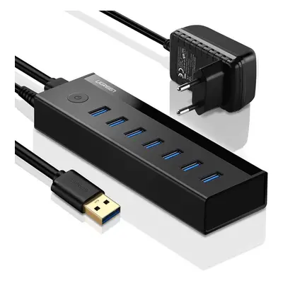 Adaptér 7v1 UGREEN US219 USB hub na 7x USB 3.0 (šedý)