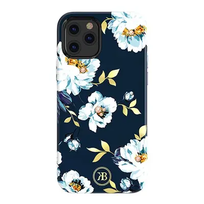 Kingxbar Pouzdro Blossom zdobené pravými krystaly Swarovski iPhone 12 mini multicolor (Gardenia)