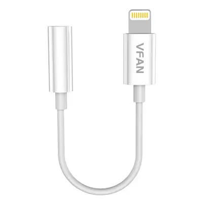 Vipfan L07 Kabel Lightning na mini jack 3,5 mm AUX, 10 cm (bílý)