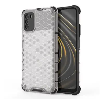 Honeycomb pouzdro pancéřový kryt s gelovým rámečkem Xiaomi Poco M3 transparentní