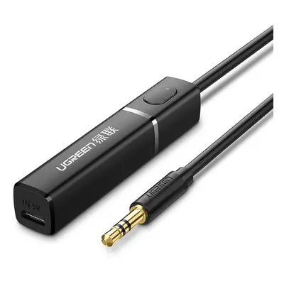 Ugreen Bluetooth vysílač 5.0 bezdrátový audio adaptér 3,5 mm mini jack černý (40761 CM107)