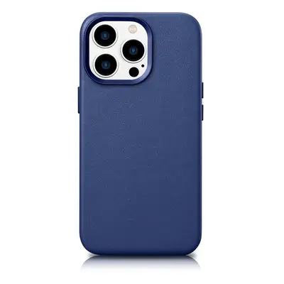 iCarer Case Kožené pouzdro pro iPhone 14 Pro Max modré (WMI14220708-BU) (kompatibilní s MagSafe)