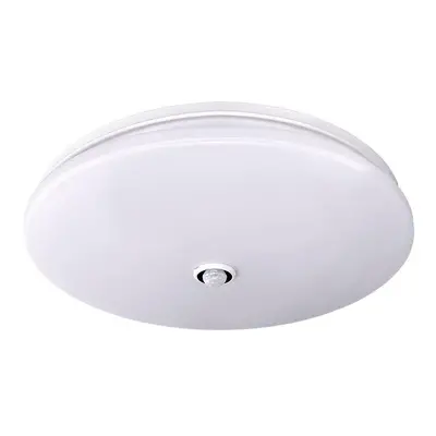 Solight LED stropní světlo PLAIN s PIR sensorem, 18W, 1260lm, 3000K, kulaté, 33cm