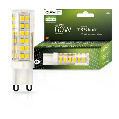 LED žárovka LED G9 corn 7W = 60W 670lm 4000K Neutrální 360° LUMILED