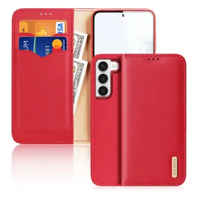 Dux Ducis Hivo pouzdro Samsung Galaxy S23 flip cover wallet stand RFID lock red