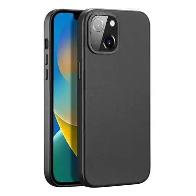 Kožené pouzdro Dux Ducis Grit pro iPhone 14 Plus elegantní kryt z umělé kůže (kompatibilní s Mag