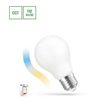 LED GLS A60 5W COG 230V CCT+DIM MILKY WI-FI SPECTRUM SMART