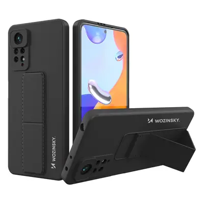 Wozinsky Kickstand Case silikonové pouzdro se stojánkem pro Xiaomi Redmi Note 11 Pro černé