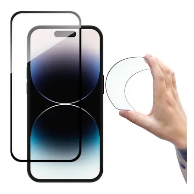 Wozinsky Full Cover Flexi Nano Glass tvrzené sklo iPhone 14 Pro Max flexibilní s černým rámečkem