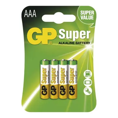 Alkalická baterie GP Super AAA (LR03) - 4 ks