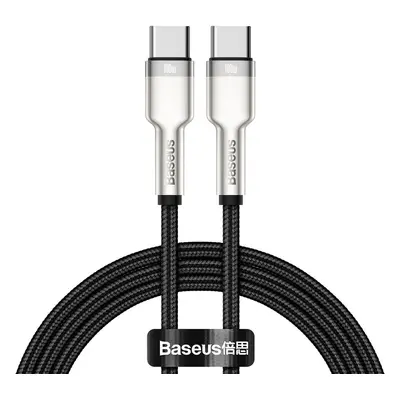 Kabel USB-C na USB-C Baseus Cafule, 100 W, 1 m (černý)