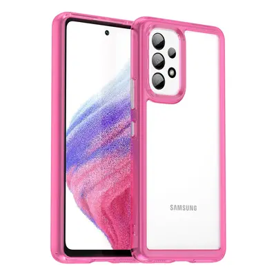 Pouzdro Outer Space pro Samsung Galaxy A53 5G s ohebným rámečkem růžové