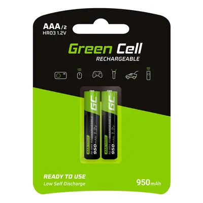 Green Cell Nabíjecí Baterie 2x AAA HR03 950mAh