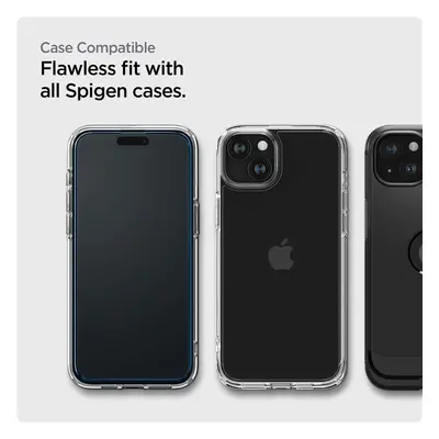 Spigen ALM Glass FC tvrzené sklo pro iPhone 15 Plus - černé 2 ks.