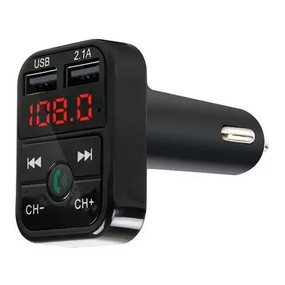 FM Transmiter Adaptér Bluetooth 5.0 vysílač 2xUSB MicroSD Černý