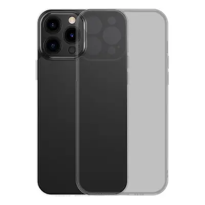 Baseus Frosted Glass Case pevné pouzdro pro iPhone 13 Pro s gelovým rámečkem černé (ARWS000401)