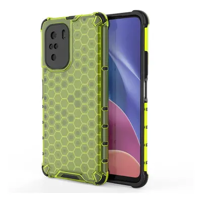 Pancéřové pouzdro Honeycomb s gelovým rámem Xiaomi Redmi K40 Pro+ / K40 Pro / K40 / Poco F3 zele