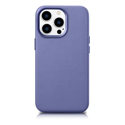 iCarer Case Leather pouzdro z přírodní kůže pro iPhone 14 Pro Max light purple (WMI14220708-LP) 