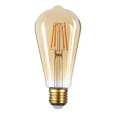 LED žárovka 6W COB Filament Golden Glass flame E27 540lm ULTRA TEPLÁ