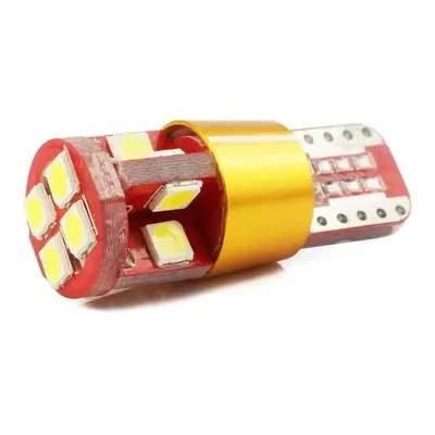 Auto LED žárovka W5W T10 12 SMD 3030 GOLD CANBUS