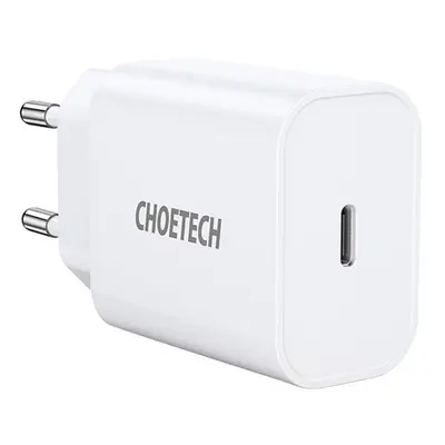 Síťová nabíječka Choetech Q5004 EU USB-C, 20 W (bílá)