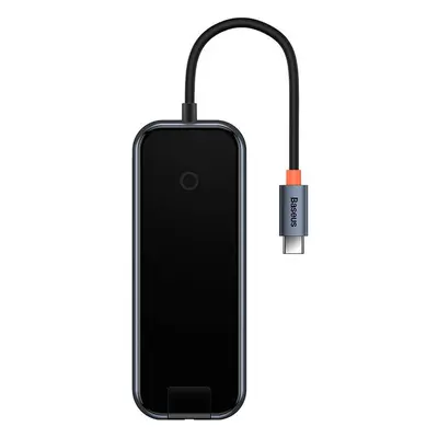 Rozbočovač 5v1 Baseus řady AcmeJoy USB-C na 2xUSB 3.0 + USB 2.0 + USB-C PD + RJ45 (šedý)